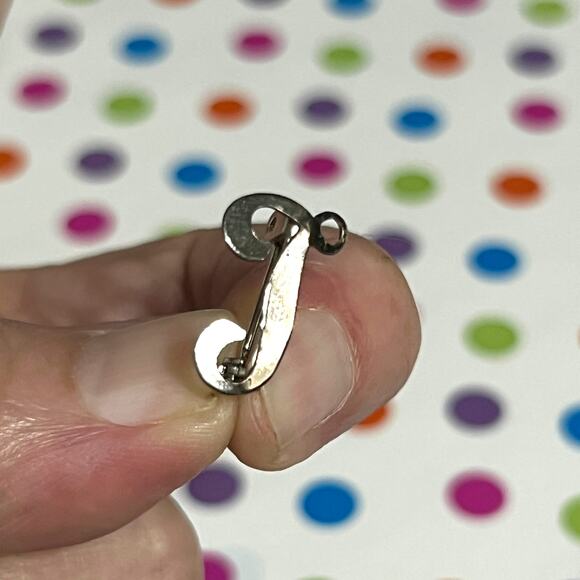 Set of 3 Vintage Gold Silver Initial Letter J Brooch Pin Monogram Cursive Script - Picture 6 of 8